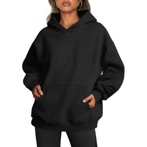 imageTrendy Queen Womens Oversized Hoodies Fleece Sweatshirts Long Sleeve Sweaters Pullover Fall Outfits Winter ClothesBlack
