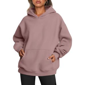 imageTrendy Queen Womens Oversized Hoodies Fleece Sweatshirts Long Sleeve Sweaters Pullover Fall Outfits Winter ClothesDark Pink