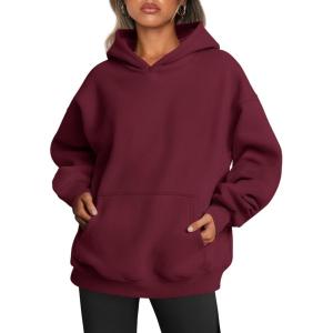 imageTrendy Queen Womens Oversized Hoodies Fleece Sweatshirts Long Sleeve Sweaters Pullover Fall Outfits Winter ClothesDeep Red