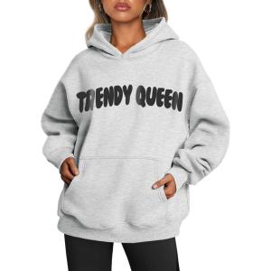 imageTrendy Queen Womens Oversized Hoodies Fleece Sweatshirts Long Sleeve Sweaters Pullover Fall Outfits Winter ClothesGrey Blacktrd