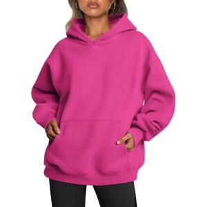 imageTrendy Queen Womens Oversized Hoodies Fleece Sweatshirts Long Sleeve Sweaters Pullover Fall Outfits Winter ClothesHot Pink
