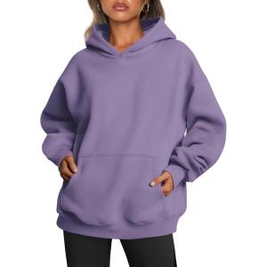 imageTrendy Queen Womens Oversized Hoodies Fleece Sweatshirts Long Sleeve Sweaters Pullover Fall Outfits Winter ClothesLight Purple