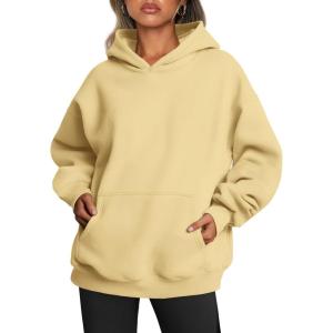 imageTrendy Queen Womens Oversized Hoodies Fleece Sweatshirts Long Sleeve Sweaters Pullover Fall Outfits Winter ClothesLight Yellow