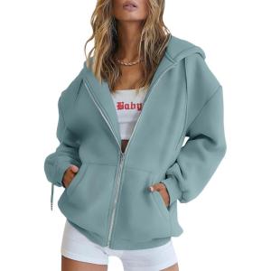 imageTrendy Queen Womens Zip Up Hoodies Oversized Sweatshirts Fall Fashion Outfits Sweaters Casual Jackets 2025 Winter ClothesLake
