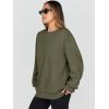 imageTrendy Queen Sweatshirts for Women Hoodies Oversized Crewneck Tops Sweaters Comfy Fall Winter Outfits Clothes 2024 FashionArmygreen