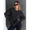 imageTrendy Queen Sweatshirts for Women Hoodies Oversized Crewneck Tops Sweaters Comfy Fall Winter Outfits Clothes 2024 FashionBlack