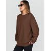 imageTrendy Queen Sweatshirts for Women Hoodies Oversized Crewneck Tops Sweaters Comfy Fall Winter Outfits Clothes 2024 FashionBrown