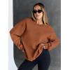 imageTrendy Queen Sweatshirts for Women Hoodies Oversized Crewneck Tops Sweaters Comfy Fall Winter Outfits Clothes 2024 FashionCaramel