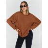 imageTrendy Queen Sweatshirts for Women Hoodies Oversized Crewneck Tops Sweaters Comfy Fall Winter Outfits Clothes 2024 FashionCaramel