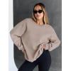 imageTrendy Queen Sweatshirts for Women Hoodies Oversized Crewneck Tops Sweaters Comfy Fall Winter Outfits Clothes 2024 FashionCoffeegrey