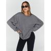 imageTrendy Queen Sweatshirts for Women Hoodies Oversized Crewneck Tops Sweaters Comfy Fall Winter Outfits Clothes 2024 FashionDarkgrey