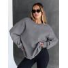 imageTrendy Queen Sweatshirts for Women Hoodies Oversized Crewneck Tops Sweaters Comfy Fall Winter Outfits Clothes 2024 FashionDarkgrey