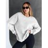 imageTrendy Queen Sweatshirts for Women Hoodies Oversized Crewneck Tops Sweaters Comfy Fall Winter Outfits Clothes 2024 FashionGrey