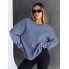 imageTrendy Queen Sweatshirts for Women Hoodies Oversized Crewneck Tops Sweaters Comfy Fall Winter Outfits Clothes 2024 FashionGreyblue