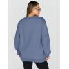 imageTrendy Queen Sweatshirts for Women Hoodies Oversized Crewneck Tops Sweaters Comfy Fall Winter Outfits Clothes 2024 FashionGreyblue