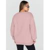 imageTrendy Queen Sweatshirts for Women Hoodies Oversized Crewneck Tops Sweaters Comfy Fall Winter Outfits Clothes 2024 FashionGreypink