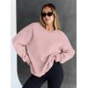 imageTrendy Queen Sweatshirts for Women Hoodies Oversized Crewneck Tops Sweaters Comfy Fall Winter Outfits Clothes 2024 FashionGreypink