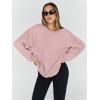 imageTrendy Queen Sweatshirts for Women Hoodies Oversized Crewneck Tops Sweaters Comfy Fall Winter Outfits Clothes 2024 FashionGreypink