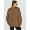 imageTrendy Queen Sweatshirts for Women Hoodies Oversized Crewneck Tops Sweaters Comfy Fall Winter Outfits Clothes 2024 FashionKhaki