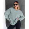 imageTrendy Queen Sweatshirts for Women Hoodies Oversized Crewneck Tops Sweaters Comfy Fall Winter Outfits Clothes 2024 FashionLightgreen