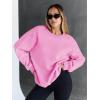 imageTrendy Queen Sweatshirts for Women Hoodies Oversized Crewneck Tops Sweaters Comfy Fall Winter Outfits Clothes 2024 FashionPink
