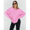 imageTrendy Queen Sweatshirts for Women Hoodies Oversized Crewneck Tops Sweaters Comfy Fall Winter Outfits Clothes 2024 FashionPink
