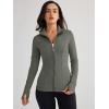 imageTrendy Queen Womens Lightweight Zip Up Jackets Mock Turtleneck Fall Hoodies Fitted 2024 Athletic Workout Clothes with PocketsArmygreen