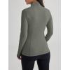 imageTrendy Queen Womens Lightweight Zip Up Jackets Mock Turtleneck Fall Hoodies Fitted 2024 Athletic Workout Clothes with PocketsArmygreen