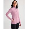 imageTrendy Queen Womens Lightweight Zip Up Jackets Mock Turtleneck Fall Hoodies Fitted 2024 Athletic Workout Clothes with PocketsLightpink