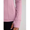 imageTrendy Queen Womens Lightweight Zip Up Jackets Mock Turtleneck Fall Hoodies Fitted 2024 Athletic Workout Clothes with PocketsLightpink