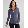 imageTrendy Queen Womens Lightweight Zip Up Jackets Mock Turtleneck Fall Hoodies Fitted 2024 Athletic Workout Clothes with PocketsNavyblue