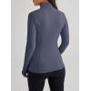 imageTrendy Queen Womens Lightweight Zip Up Jackets Mock Turtleneck Fall Hoodies Fitted 2024 Athletic Workout Clothes with PocketsNavyblue