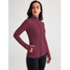 imageTrendy Queen Womens Lightweight Zip Up Jackets Mock Turtleneck Fall Hoodies Fitted 2024 Athletic Workout Clothes with PocketsRed