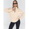 imageTrendy Queen Womens Oversized Sweatshirts Fall Fashion Hoodies Half Zip Pullover Long Sleeve Shirts Clothes OutfitsApricot