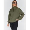 imageTrendy Queen Womens Oversized Sweatshirts Fall Fashion Hoodies Half Zip Pullover Long Sleeve Shirts Clothes OutfitsArmygreen