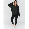 imageTrendy Queen Womens Oversized Sweatshirts Fall Fashion Hoodies Half Zip Pullover Long Sleeve Shirts Clothes OutfitsBlack