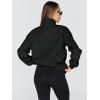 imageTrendy Queen Womens Oversized Sweatshirts Fall Fashion Hoodies Half Zip Pullover Long Sleeve Shirts Clothes OutfitsBlack