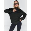 imageTrendy Queen Womens Oversized Sweatshirts Fall Fashion Hoodies Half Zip Pullover Long Sleeve Shirts Clothes OutfitsBlack