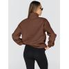 imageTrendy Queen Womens Oversized Sweatshirts Fall Fashion Hoodies Half Zip Pullover Long Sleeve Shirts Clothes OutfitsBrown