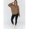 imageTrendy Queen Womens Oversized Sweatshirts Fall Fashion Hoodies Half Zip Pullover Long Sleeve Shirts Clothes OutfitsCoffee