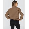imageTrendy Queen Womens Oversized Sweatshirts Fall Fashion Hoodies Half Zip Pullover Long Sleeve Shirts Clothes OutfitsCoffee