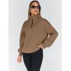 imageTrendy Queen Womens Oversized Sweatshirts Fall Fashion Hoodies Half Zip Pullover Long Sleeve Shirts Clothes OutfitsCoffee