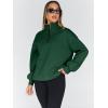 imageTrendy Queen Womens Oversized Sweatshirts Fall Fashion Hoodies Half Zip Pullover Long Sleeve Shirts Clothes OutfitsDarkgreen
