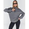 imageTrendy Queen Womens Oversized Sweatshirts Fall Fashion Hoodies Half Zip Pullover Long Sleeve Shirts Clothes OutfitsDarkgrey