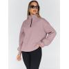 imageTrendy Queen Womens Oversized Sweatshirts Fall Fashion Hoodies Half Zip Pullover Long Sleeve Shirts Clothes OutfitsDarkpink