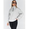 imageTrendy Queen Womens Oversized Sweatshirts Fall Fashion Hoodies Half Zip Pullover Long Sleeve Shirts Clothes OutfitsGrey