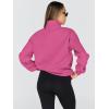 imageTrendy Queen Womens Oversized Sweatshirts Fall Fashion Hoodies Half Zip Pullover Long Sleeve Shirts Clothes OutfitsHotpink