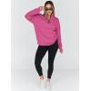 imageTrendy Queen Womens Oversized Sweatshirts Fall Fashion Hoodies Half Zip Pullover Long Sleeve Shirts Clothes OutfitsHotpink