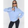 imageTrendy Queen Womens Oversized Sweatshirts Fall Fashion Hoodies Half Zip Pullover Long Sleeve Shirts Clothes OutfitsLightblue