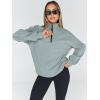 imageTrendy Queen Womens Oversized Sweatshirts Fall Fashion Hoodies Half Zip Pullover Long Sleeve Shirts Clothes OutfitsLightgreen